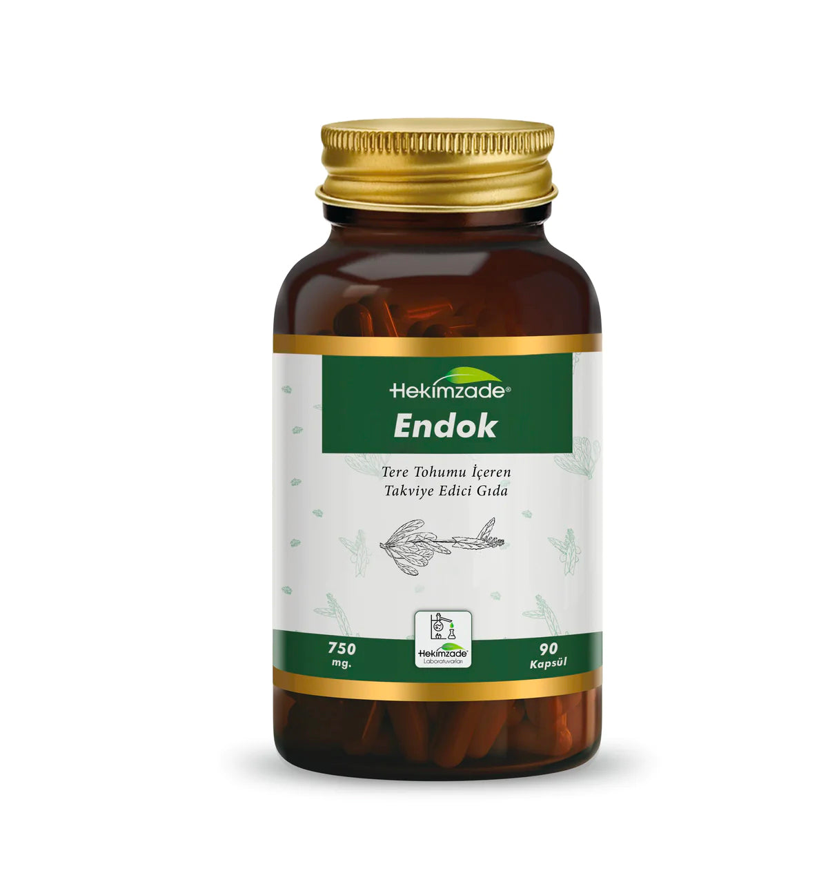 ENDOK 90 KAPSÜL 750mg  - Tere Tohumu İçeren Takviye Edici Gıda