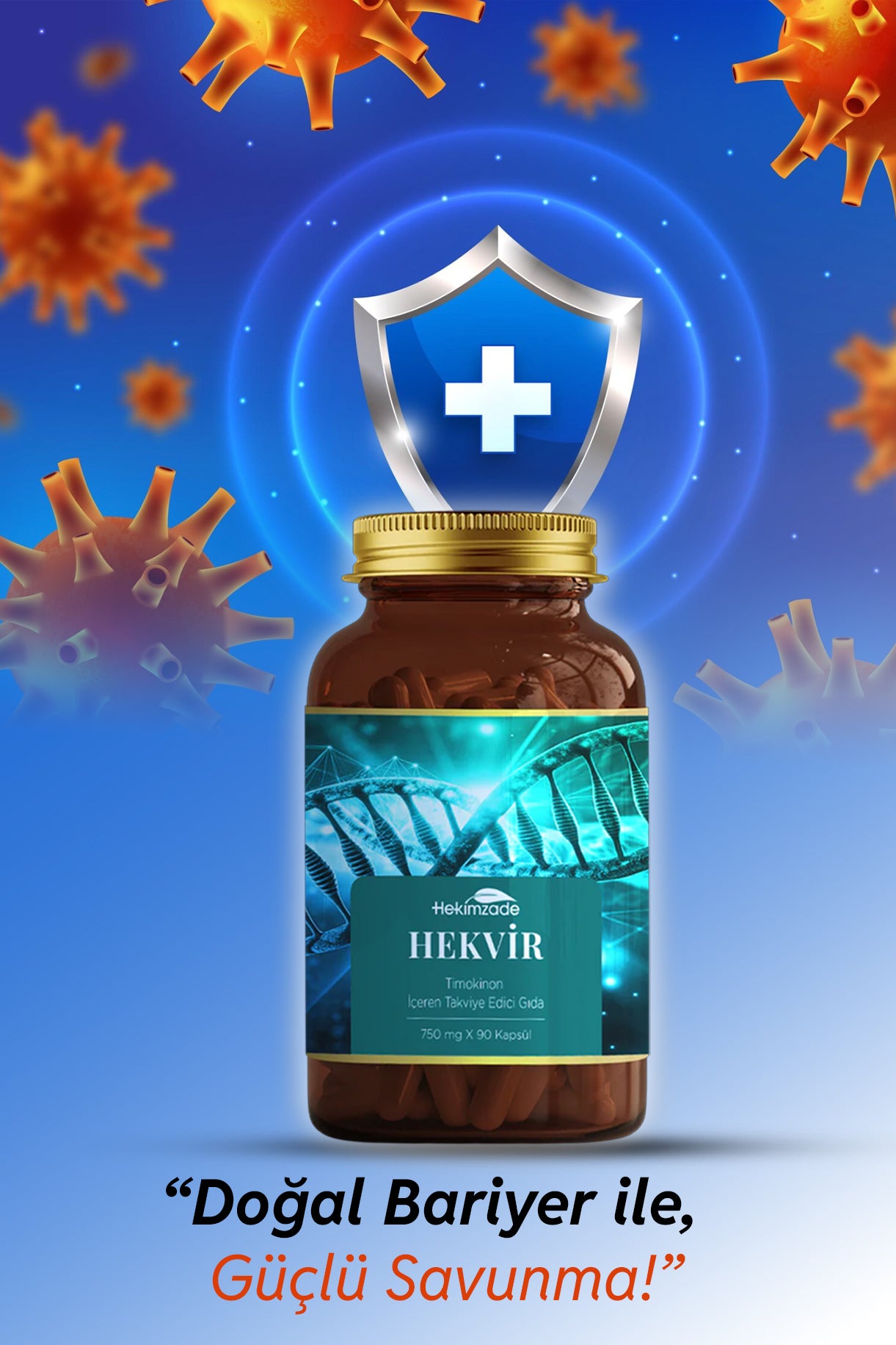 HEKVİR 90 KAPSÜL 750mg - مكمل غذائي يحتوي على الثيموكينون