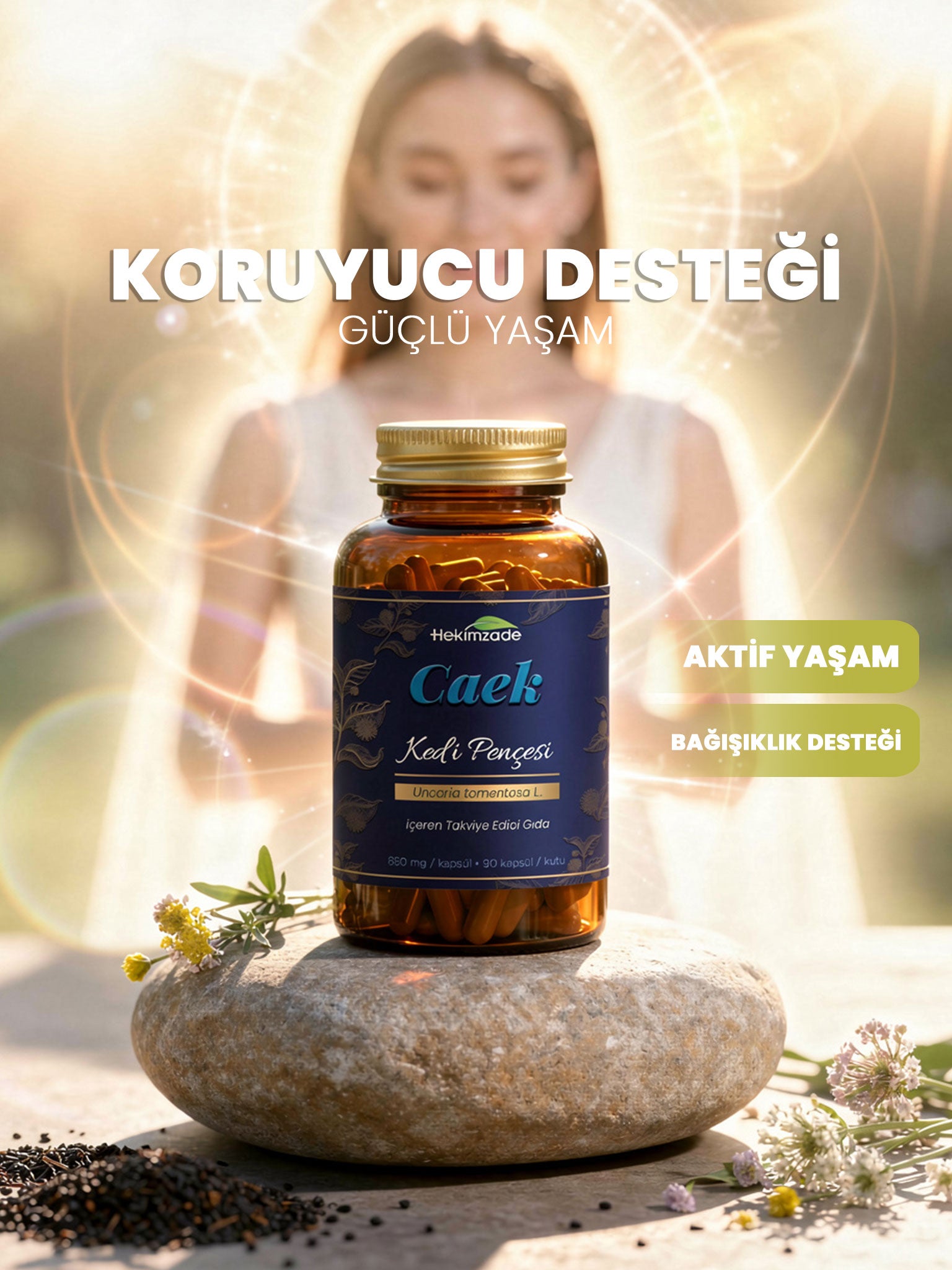 CAEK 90 KAPSÜL 850mg - Kedi Pençesi İçeren Takviye Edici Gıda