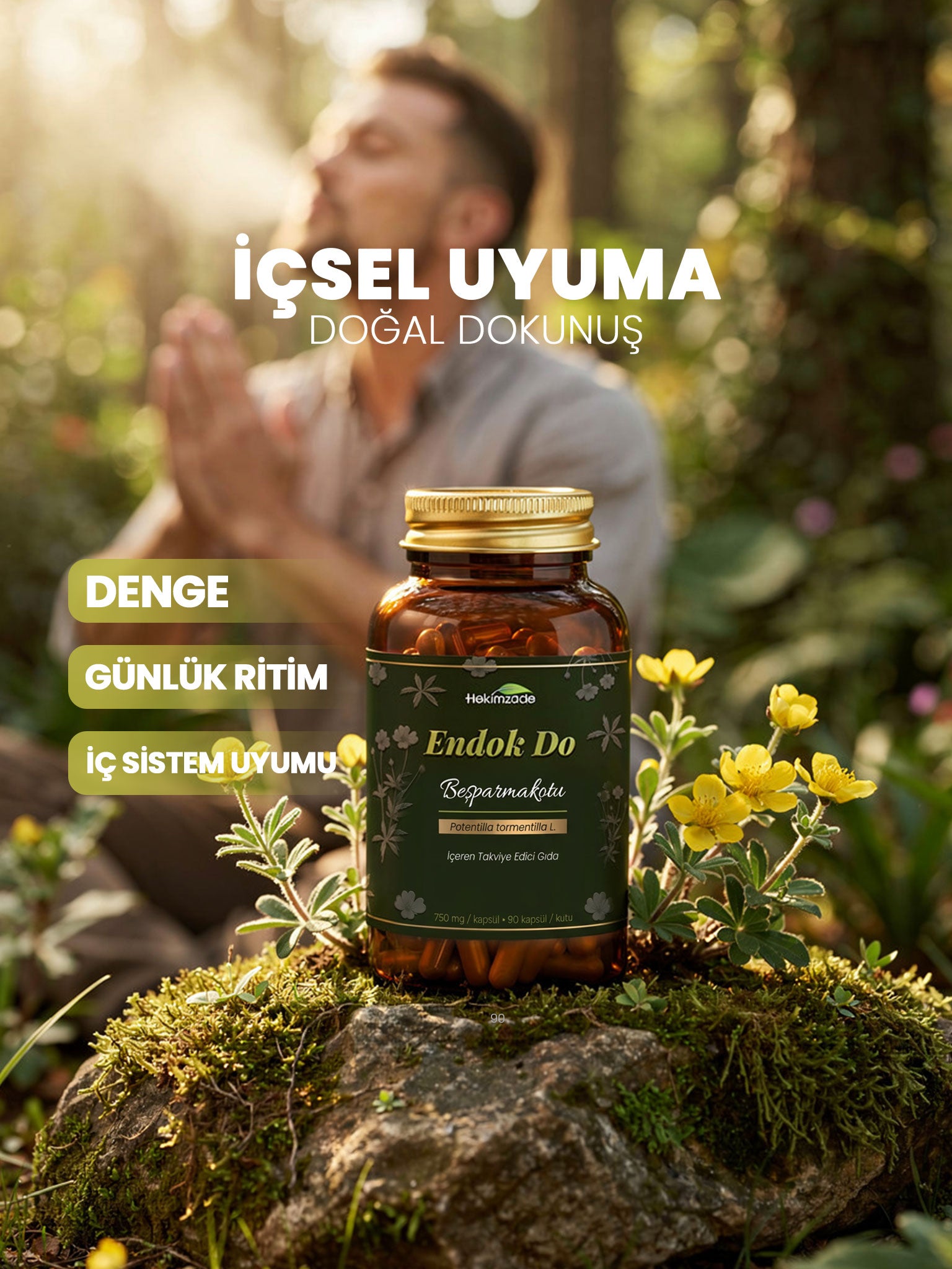 ENDOK 90 KAPSÜL 750mg  - Tere Tohumu İçeren Takviye Edici Gıda