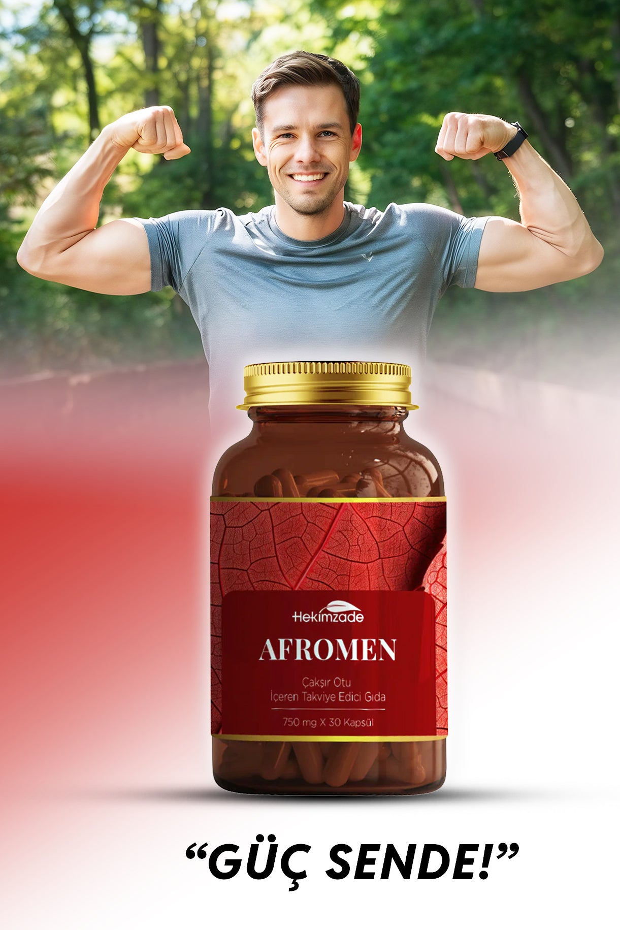 AFROMEN 30 CAPSULES 750mg - Food Supplement Containing Fenugreek