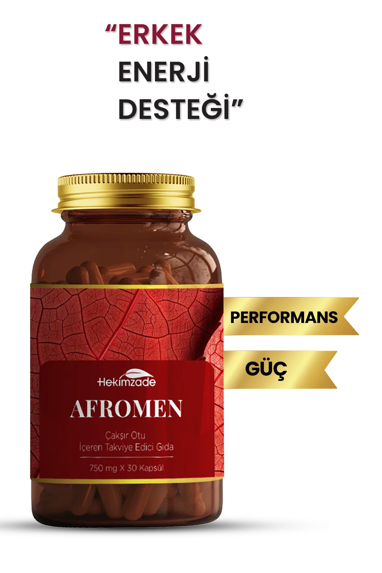 AFROMEN 30 KAPSÜL 750mg - Çakşır Otu İçeren Takviye Edici Gıda