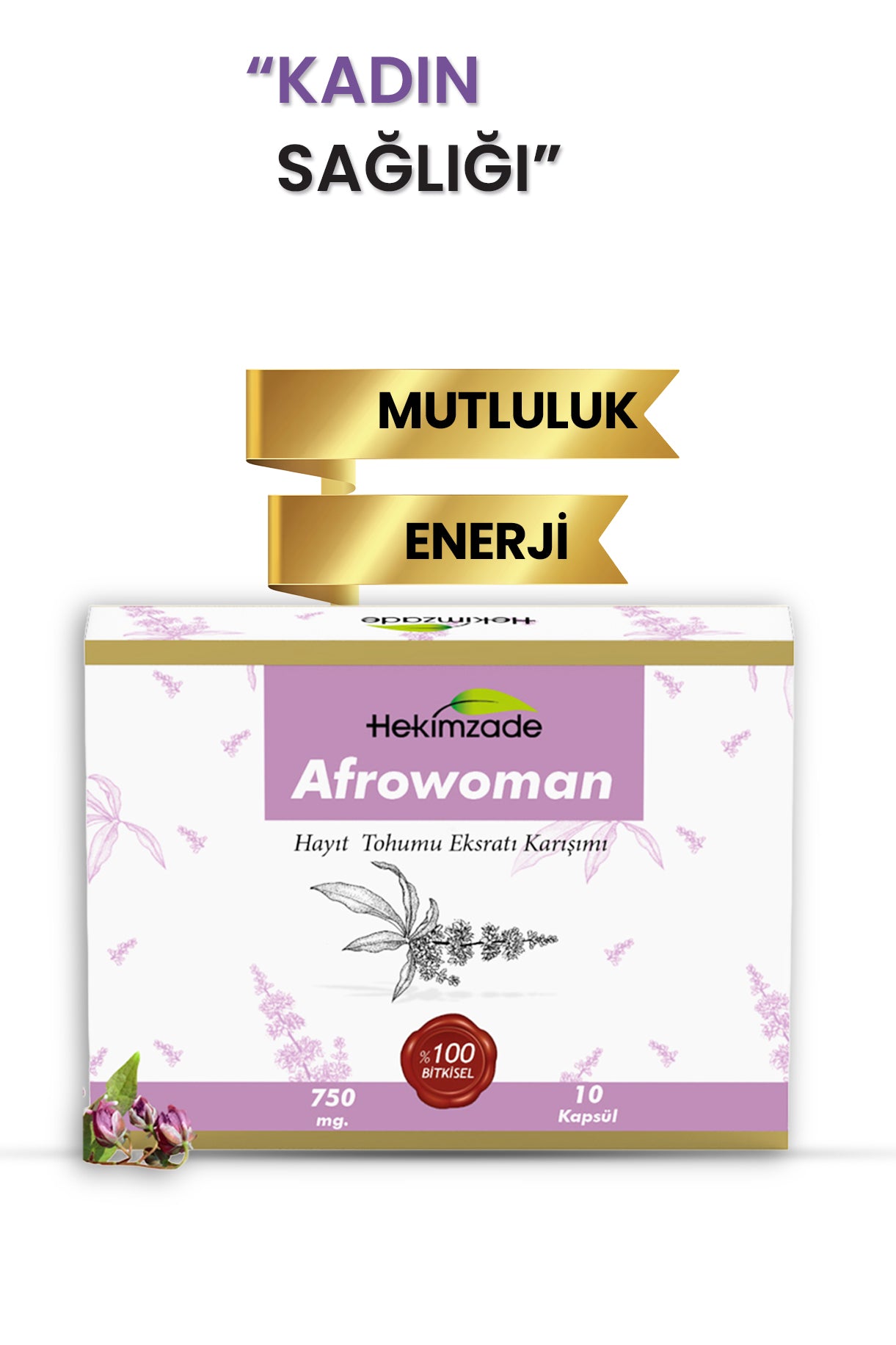 AFROWOMAN 10 KAPSÜL 750mg - Hayıt Tohumu Ekstratı Karışımı