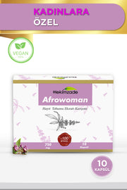 AFROWOMAN 10 CAPSULES 750mg - Chaste Seed Extract Mixture