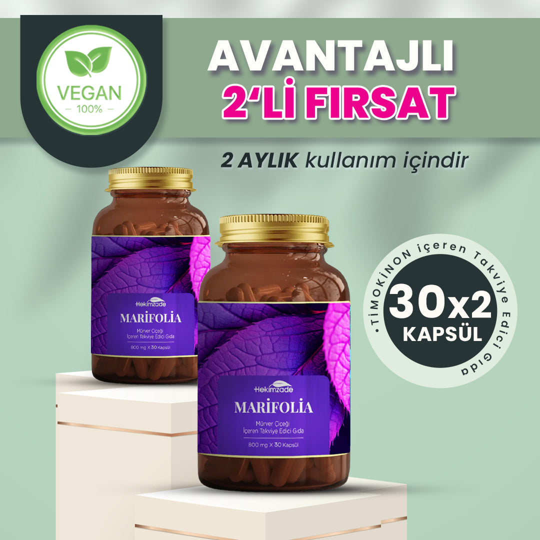 Marifolia - Mürver Çiçeği İçeren Takviye Edici Gıda 2x30 Kapsül