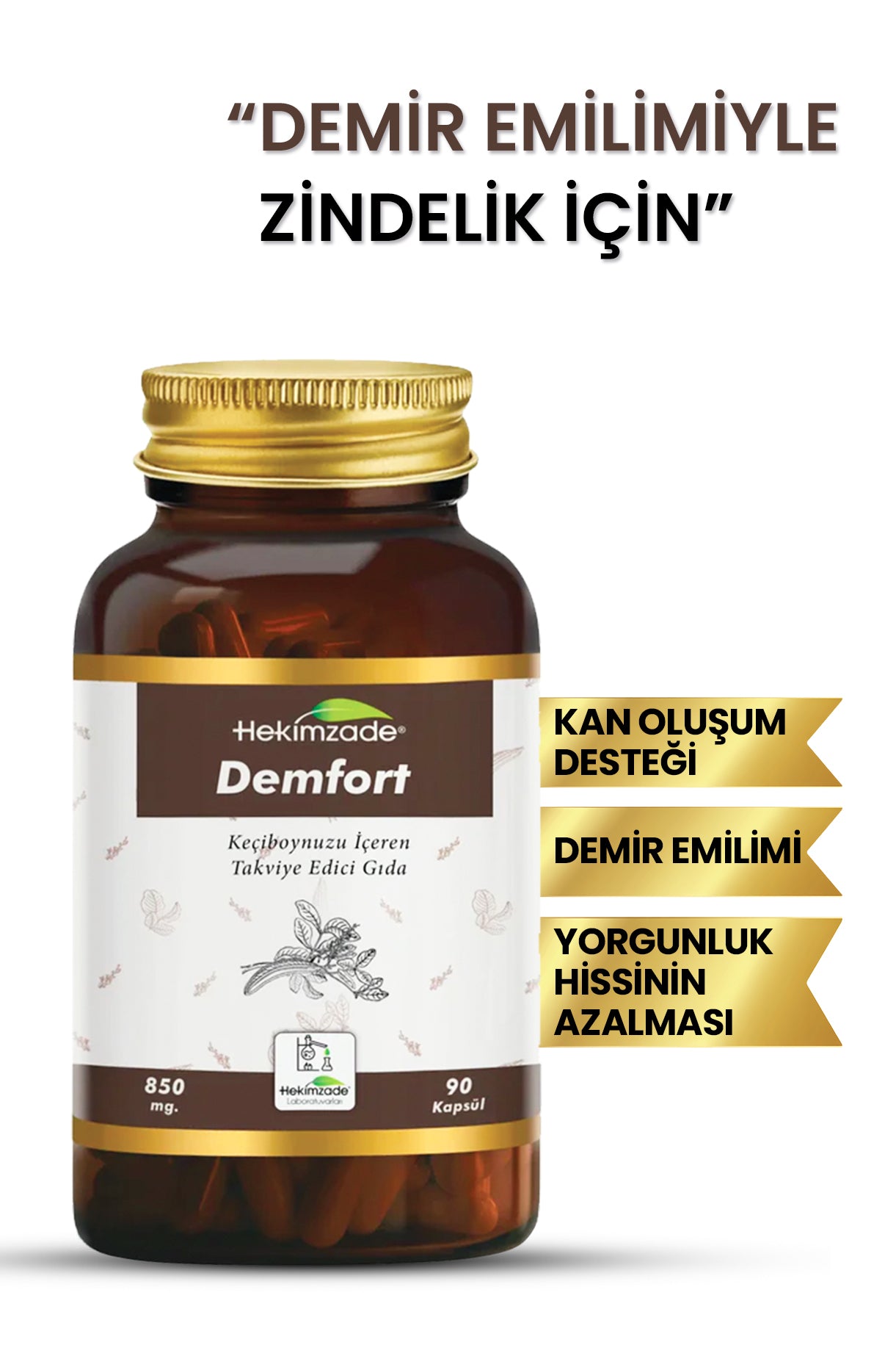 DEMFORT 90 KAPSÜL 850mg - Keçiboynuzu İçeren Takviye Edici Gıda
