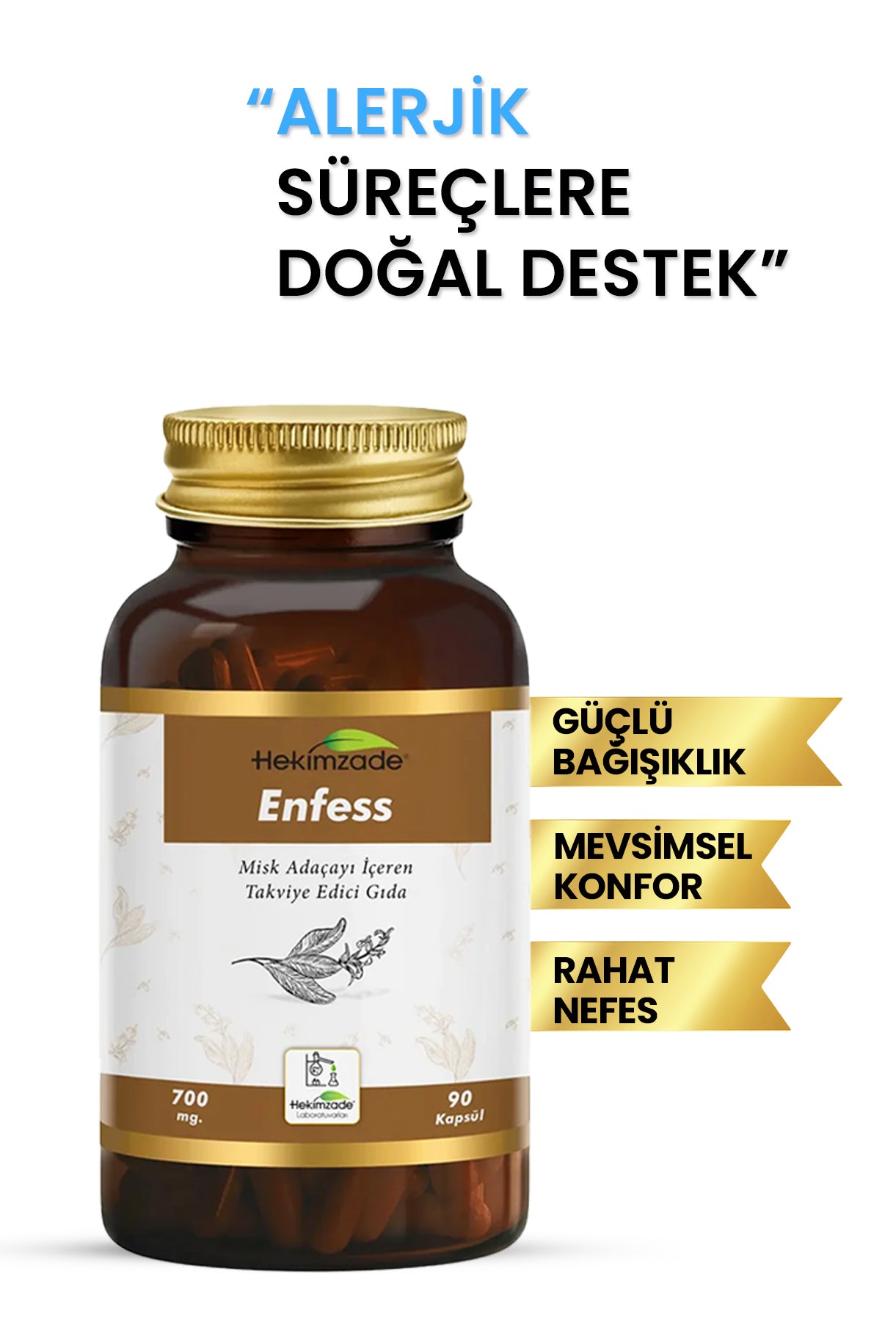 ENFESS 90 KAPSÜL 700mg - Misk Adaçayı İçeren Takviye Edici Gıda