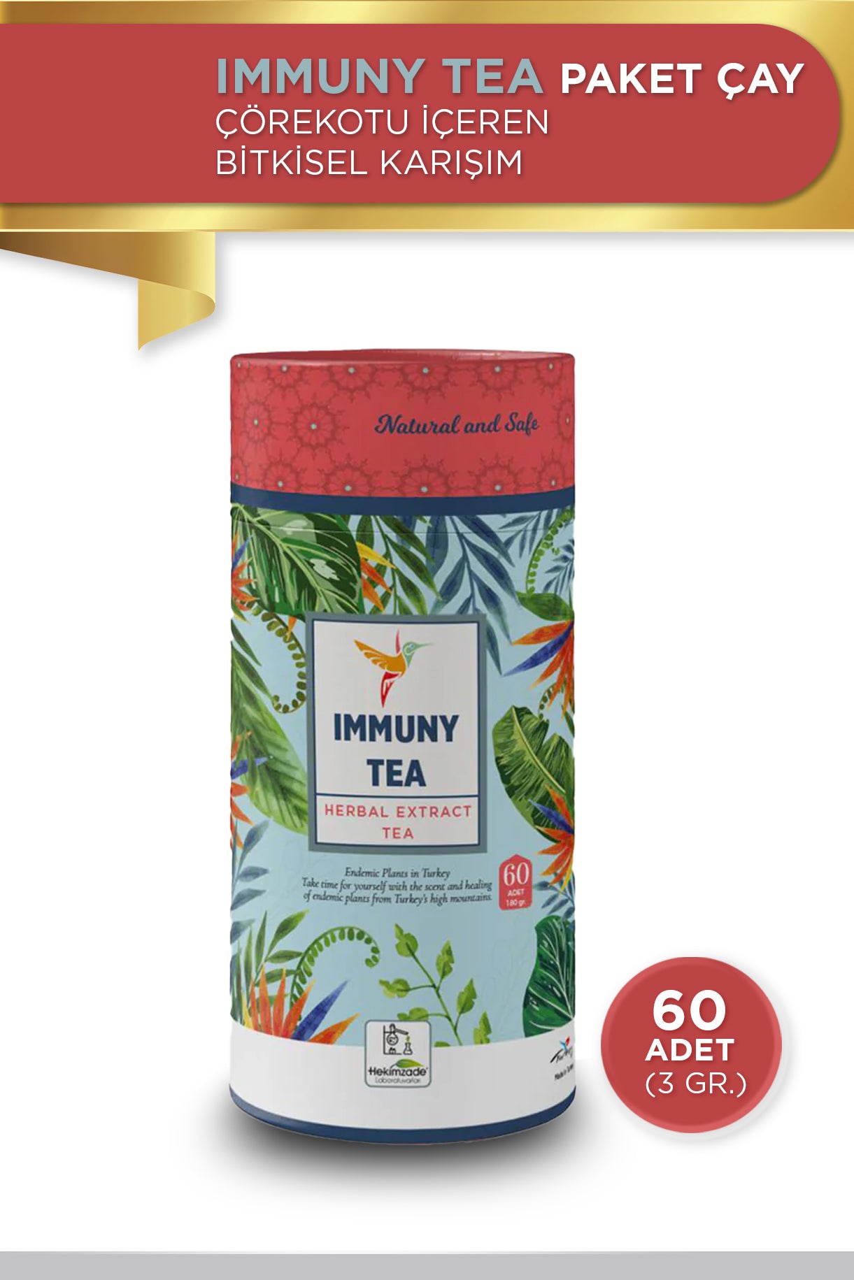 IMMUNY TEA PAKET ÇAY - شاي اعشاب يحتوي على الحبة السوداء 60 قطعة (3 جم)