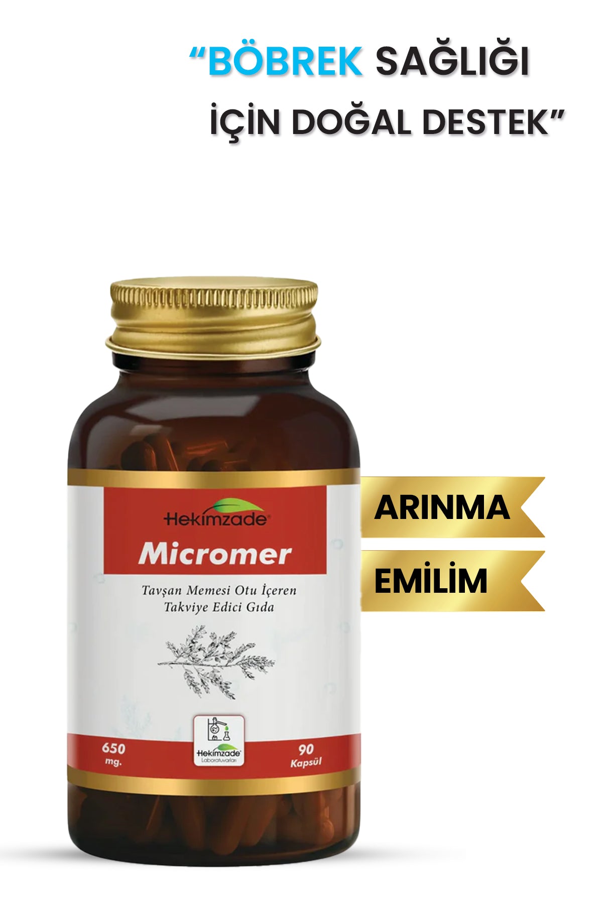 MİCROMER 90 KAPSÜL 650mg - Tavşan Memesi Otu İçeren Takviye Edici Gıda