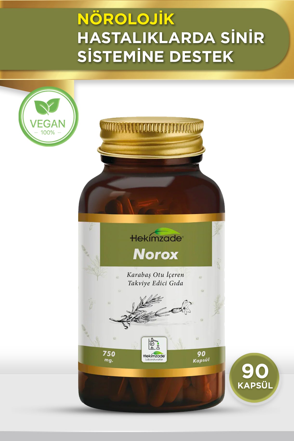 NOROX 90 KAPSÜL 750mg - مكمل غذائي يحتوي على الخزامى المكورة 