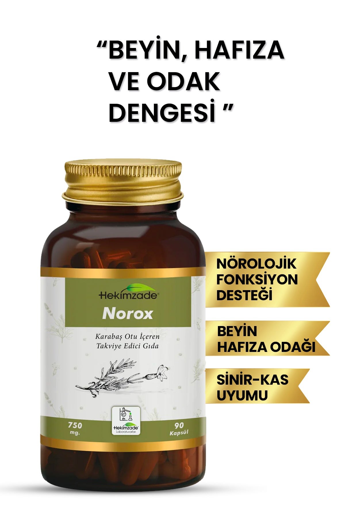NOROX 90 KAPSÜL 750mg - مكمل غذائي يحتوي على الخزامى المكورة 