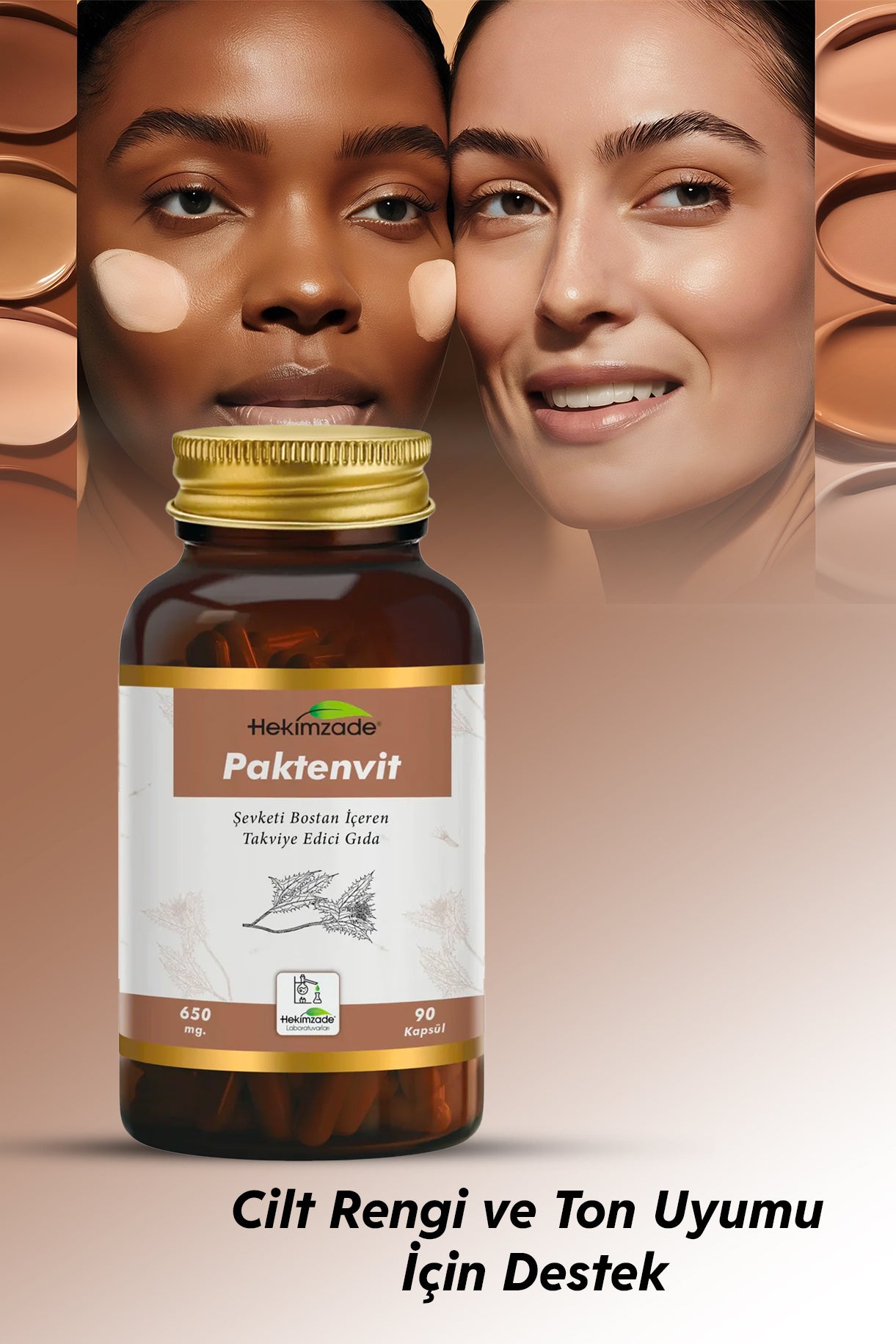 PAKTENVİT 90 KAPSÜL 650mg - مكمل غذائي يحتوي على عشبة الشوك المبارك
