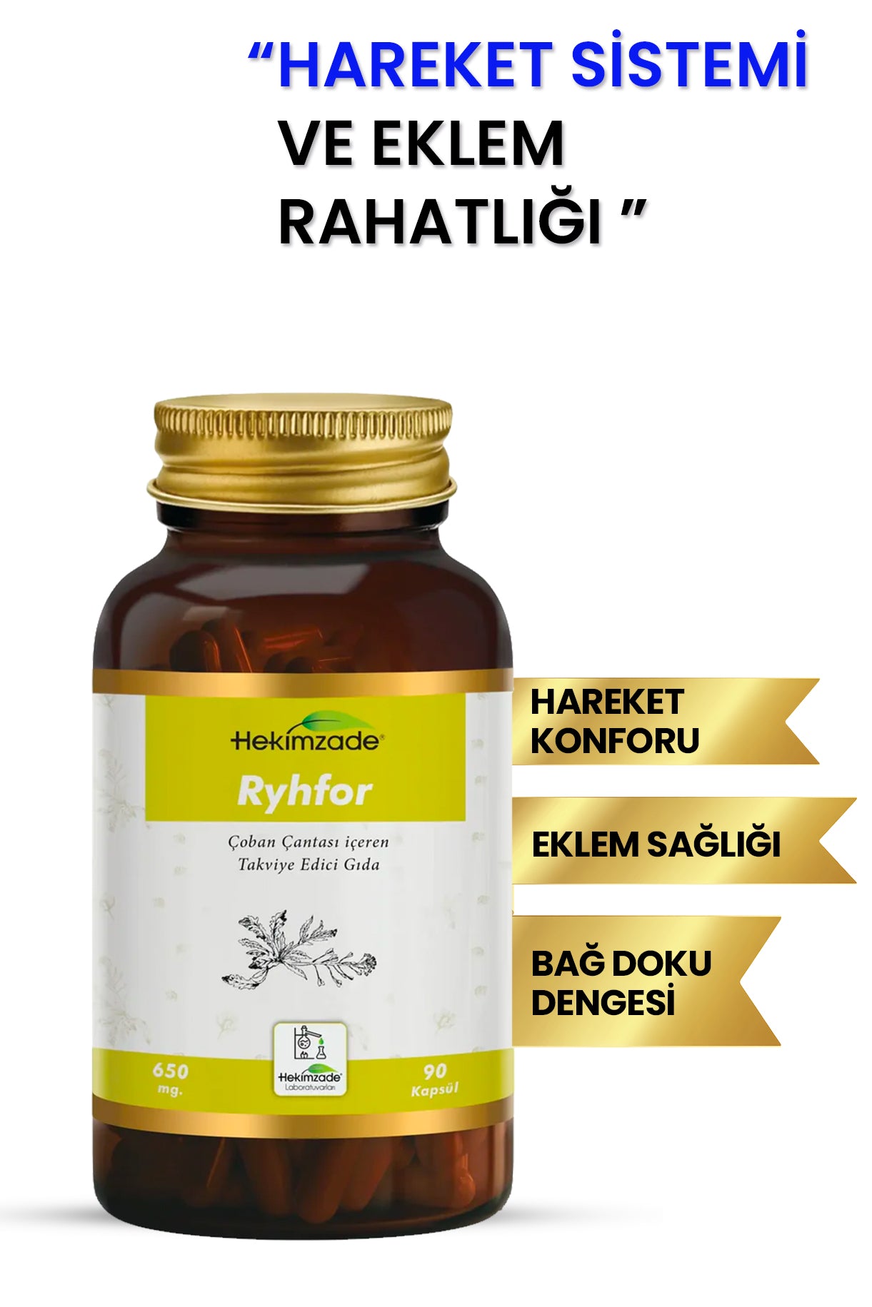 RYHFOR 90 KAPSÜL 650mg - Çoban Çantası İçeren Takviye Edici Gıda