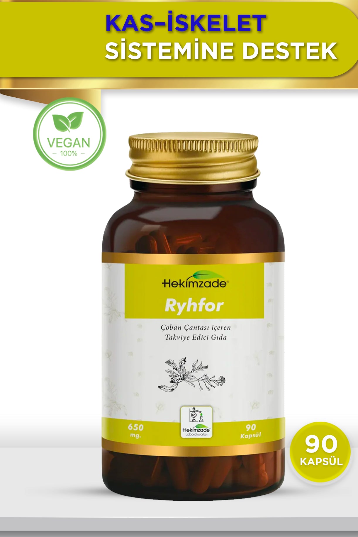 RYHFOR 90 KAPSÜL 650mg - Çoban Çantası İçeren Takviye Edici Gıda