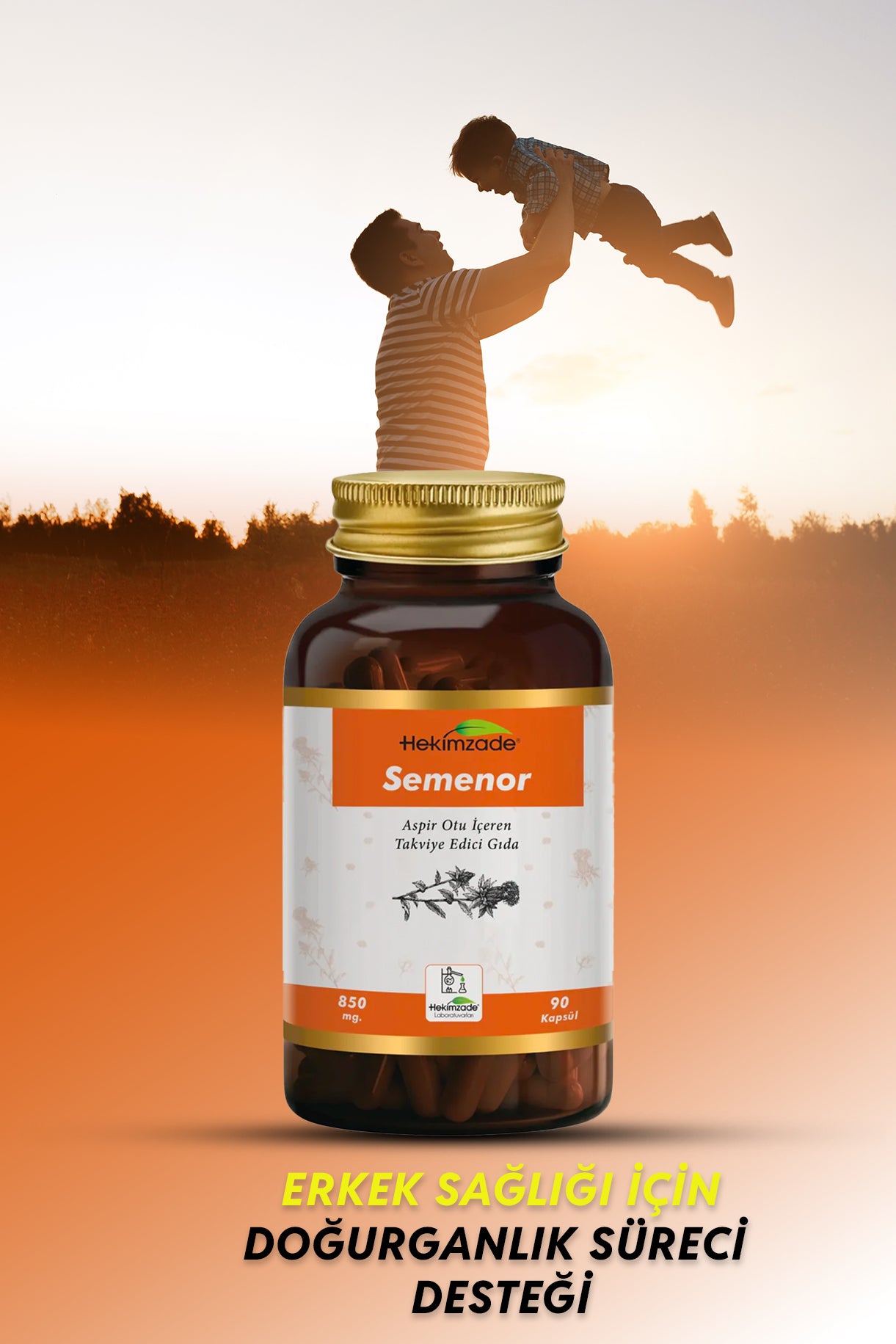 SEMENOR 90 KAPSÜL 850mg -مكمل غذائي يحتوي على عشبة العصفر
