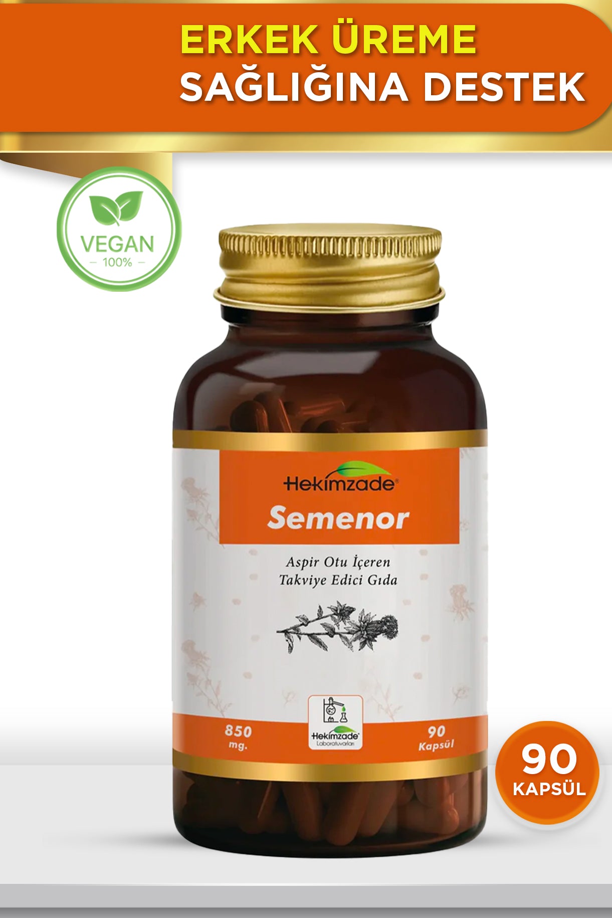 SEMENOR 90 KAPSÜL 850mg -مكمل غذائي يحتوي على عشبة العصفر
