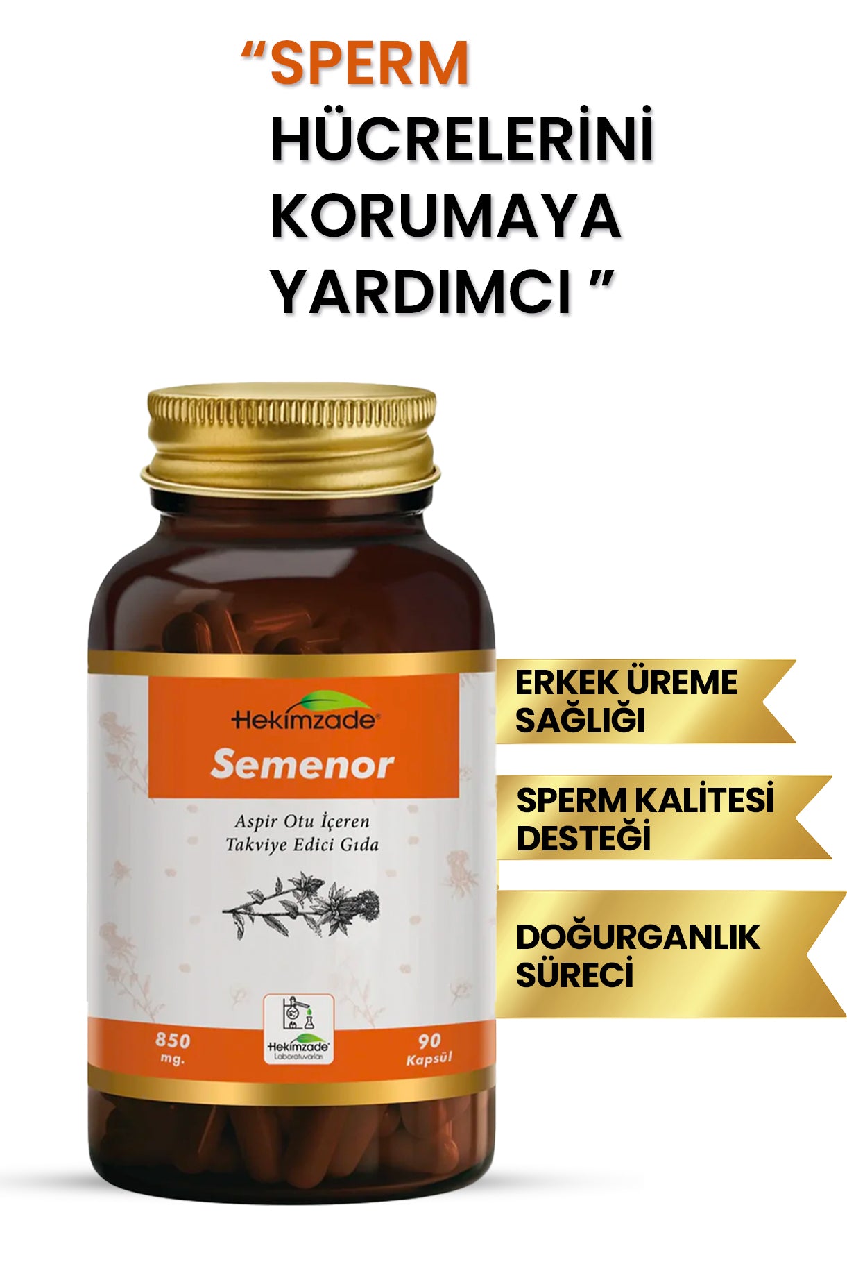 SEMENOR 90 KAPSÜL 850mg -مكمل غذائي يحتوي على عشبة العصفر