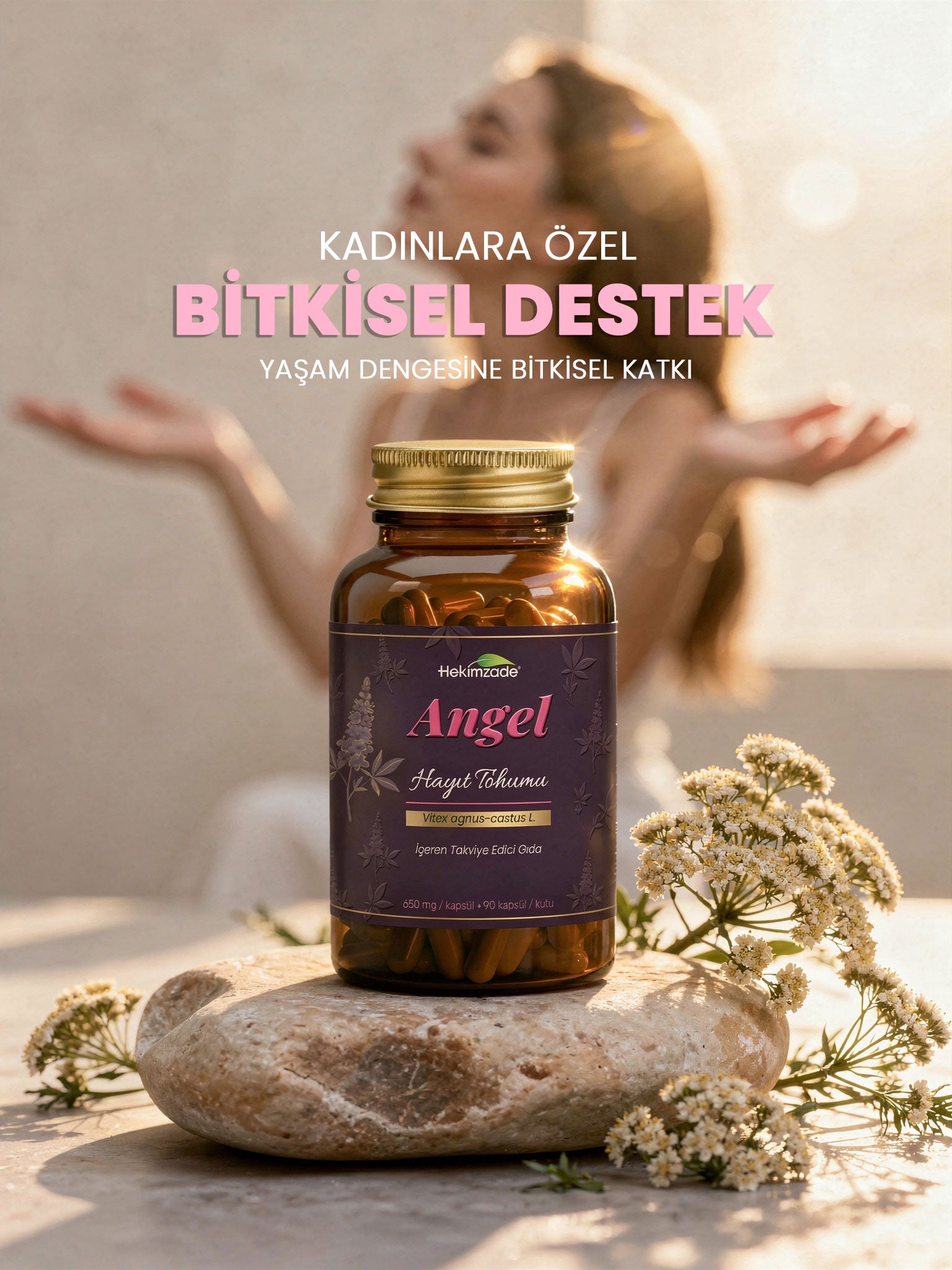ANGEL 90 KAPSÜL 650mg - Civanperçemi İçeren Takviye Edici Gıda