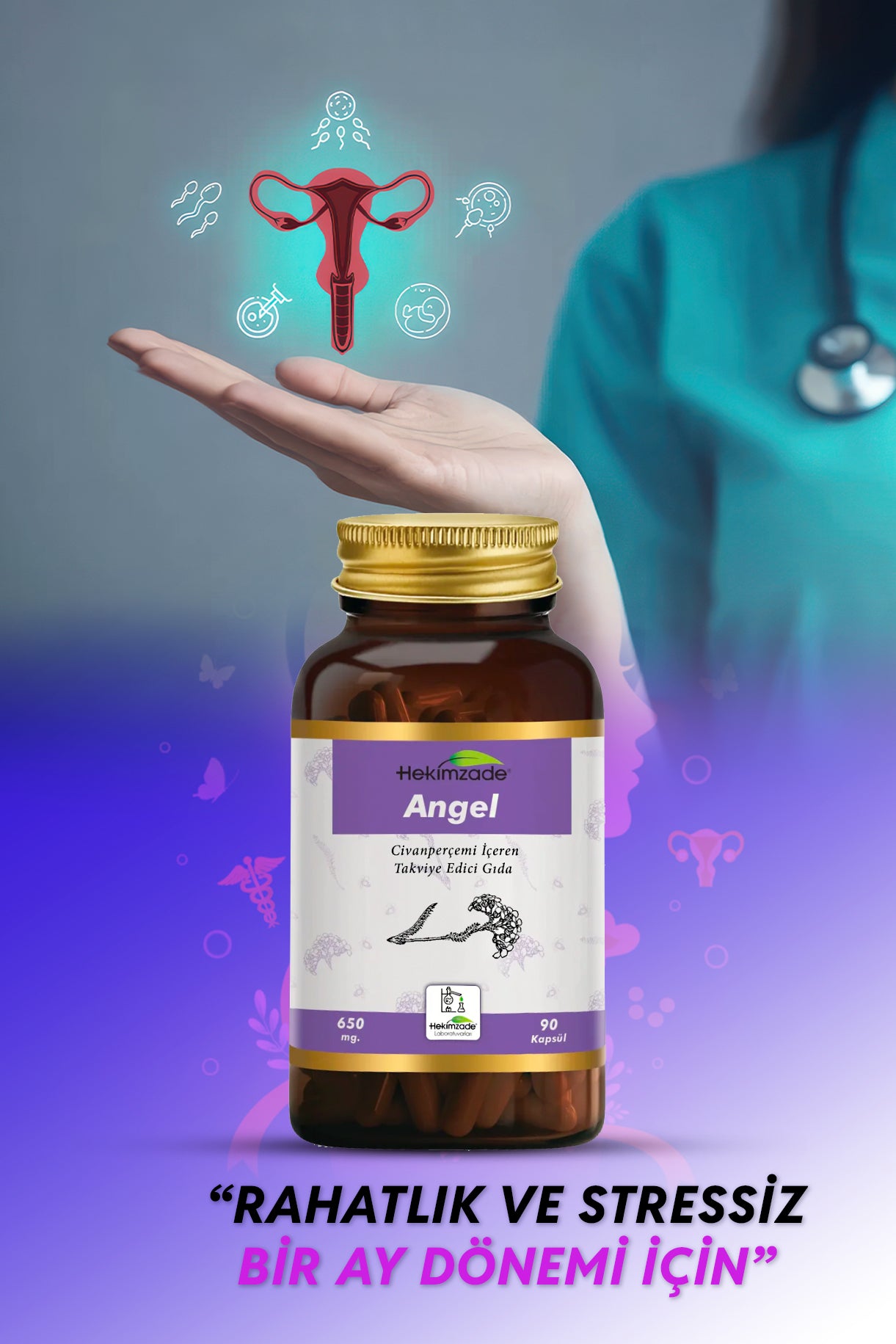 ANGEL 90 CAPSULES 650mg - Food Supplement Containing Yarrow