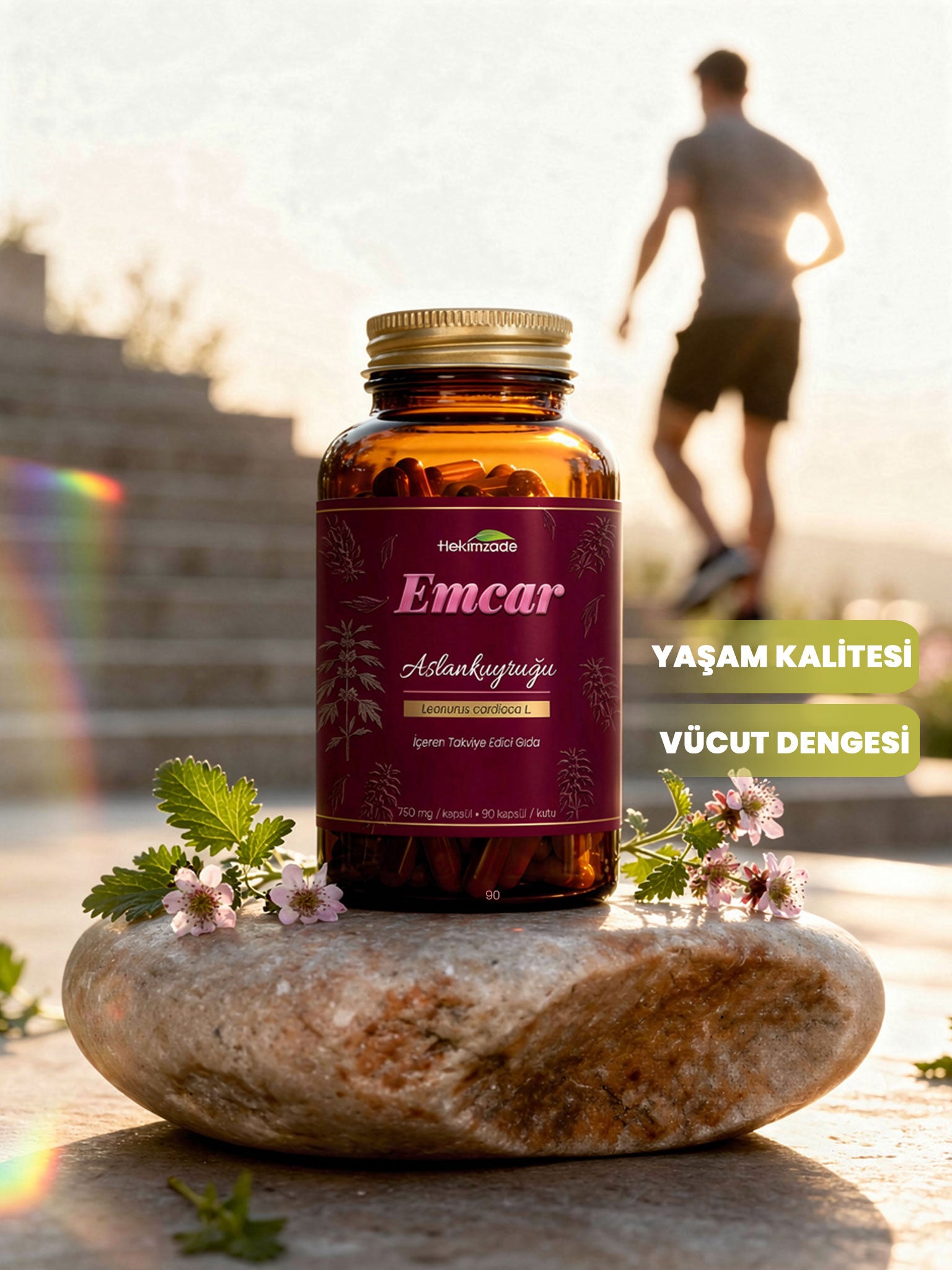 EMCAR 90 KAPSÜL 750mg - Alıç Çiçeği İçeren Takviye Edici Gıda