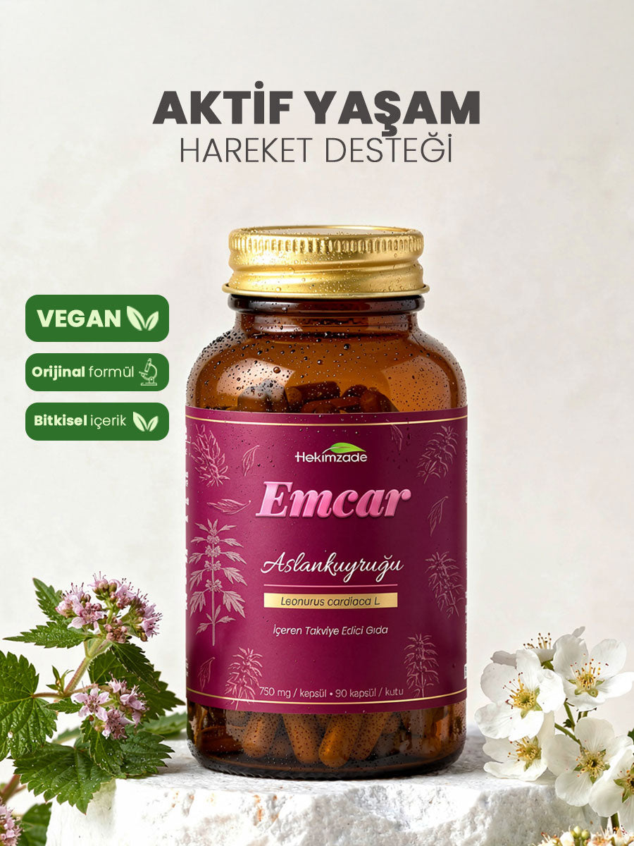 EMCAR 90 KAPSÜL 750mg - Alıç Çiçeği İçeren Takviye Edici Gıda