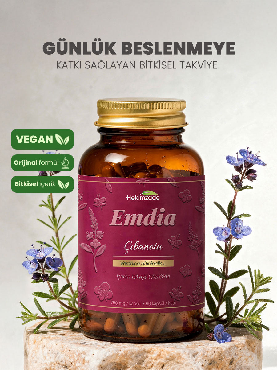 EMDİA 90 KAPSÜL 750mg - Çıban Otu İçeren Takviye Edici Gıda