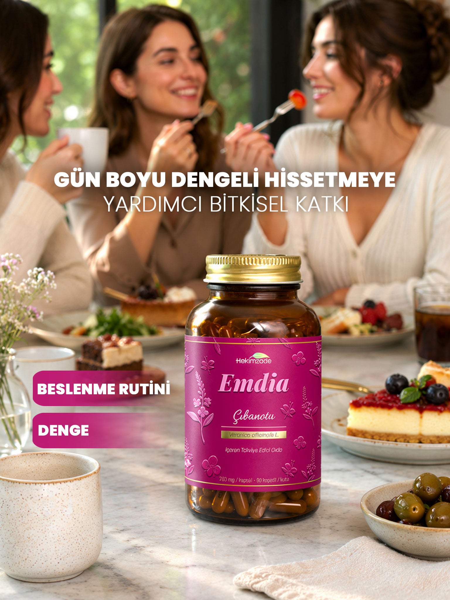 EMDİA 90 KAPSÜL 750mg - Çıban Otu İçeren Takviye Edici Gıda