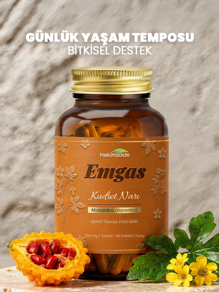 EMGAS 90 KAPSÜL 750mg - Kudret Narı İçeren Takviye Edici Gıda