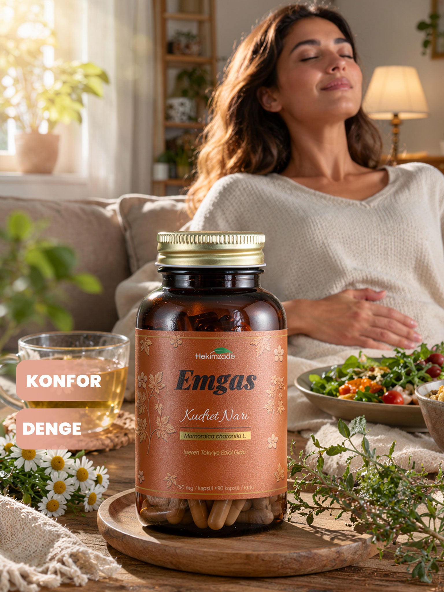 EMGAS 90 KAPSÜL 750mg - Kudret Narı İçeren Takviye Edici Gıda