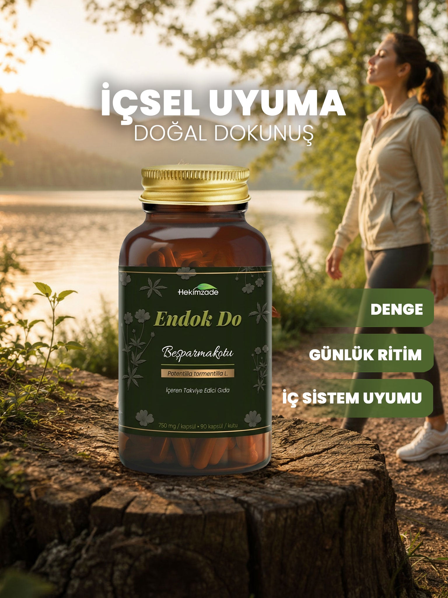 ENDOK 90 KAPSÜL 750mg  - Tere Tohumu İçeren Takviye Edici Gıda