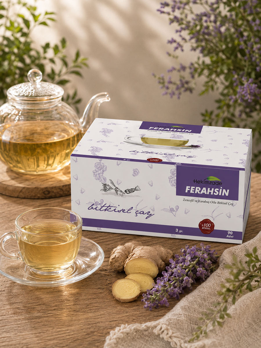 FERAHSİN PAKET ÇAY - Zencefil ve Karabaş Otu İçeren Bitkisel
