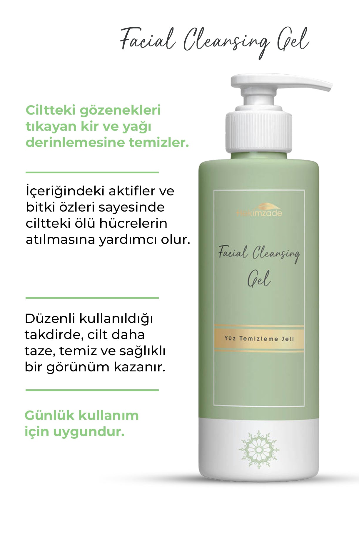 YÜZ TEMİZLEME (FACİAL CLEANSİNG) JEL 200 ML