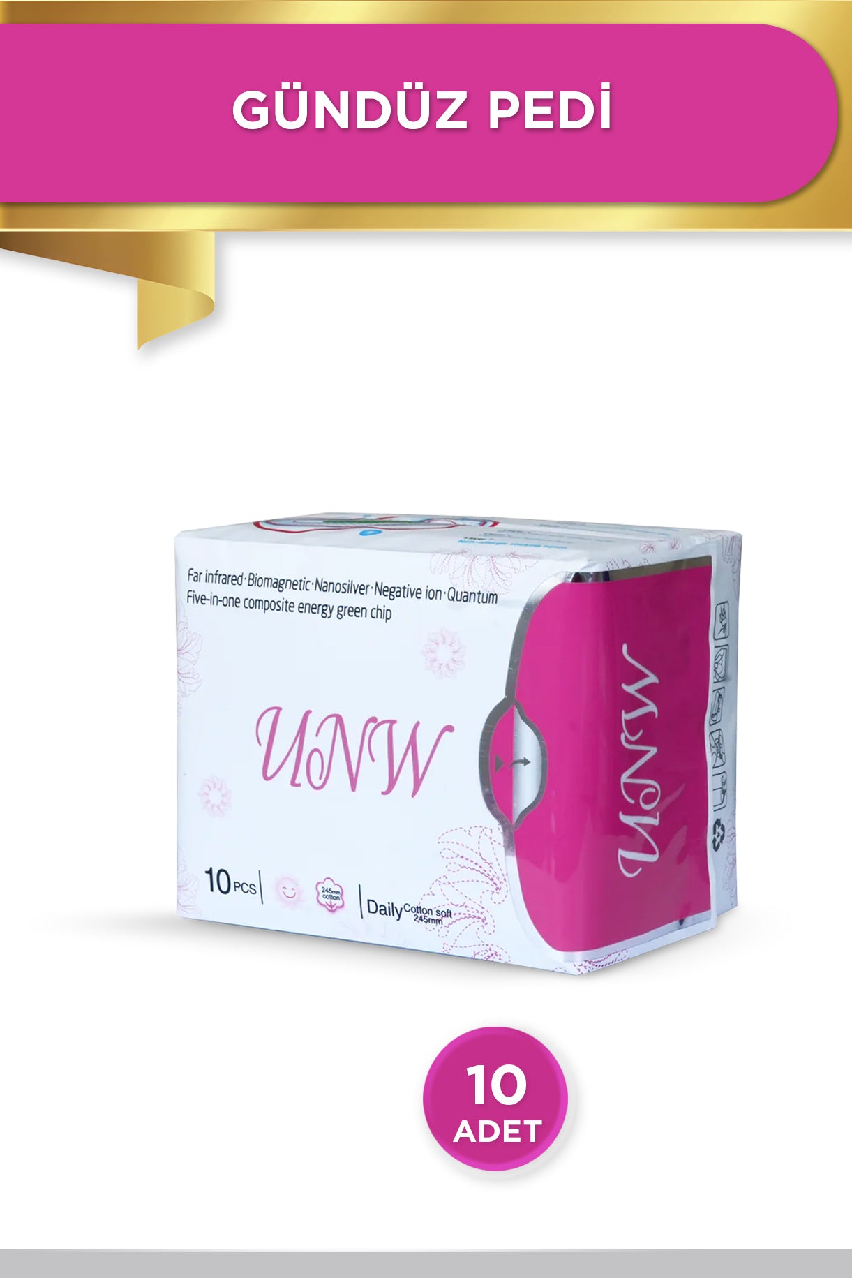 UNW DAY PAD - 100% Silky Sanitary Pad (10 Pieces)