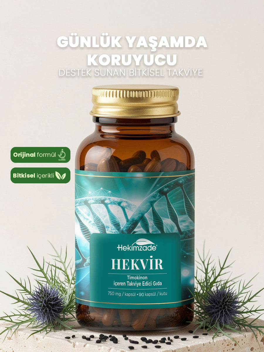 Hekvir 90 Kapsül 750mg - Timokinon İçeren Takviye Edici Gıda