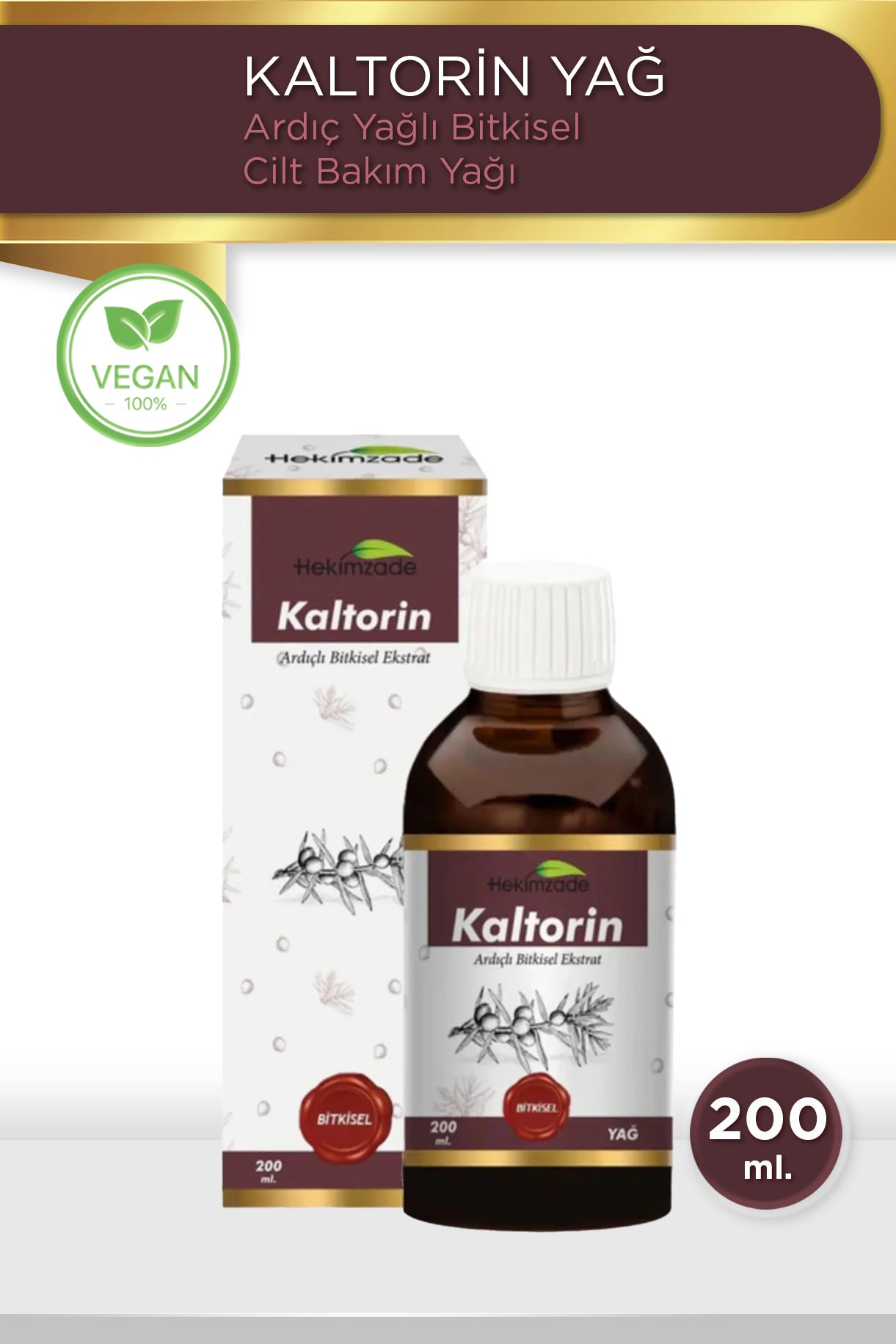 Kaltorin Yağ - Ardıç Yağlı Bitkisel Ekstrat Cilt Bakım Yağı 200 ml