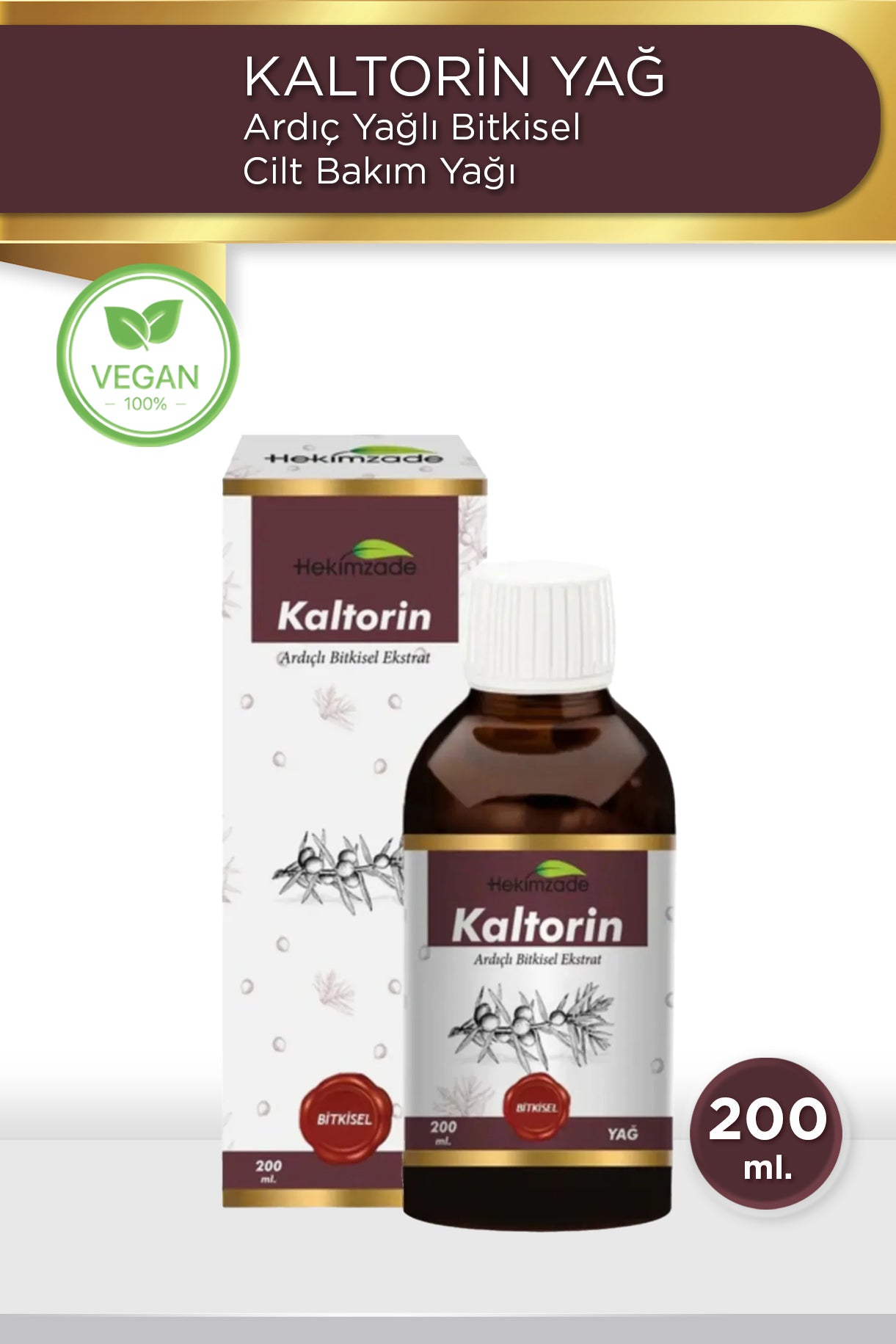 Kaltorin Yağ - Ardıç Yağlı Bitkisel Ekstrat Cilt Bakım Yağı 200 ml