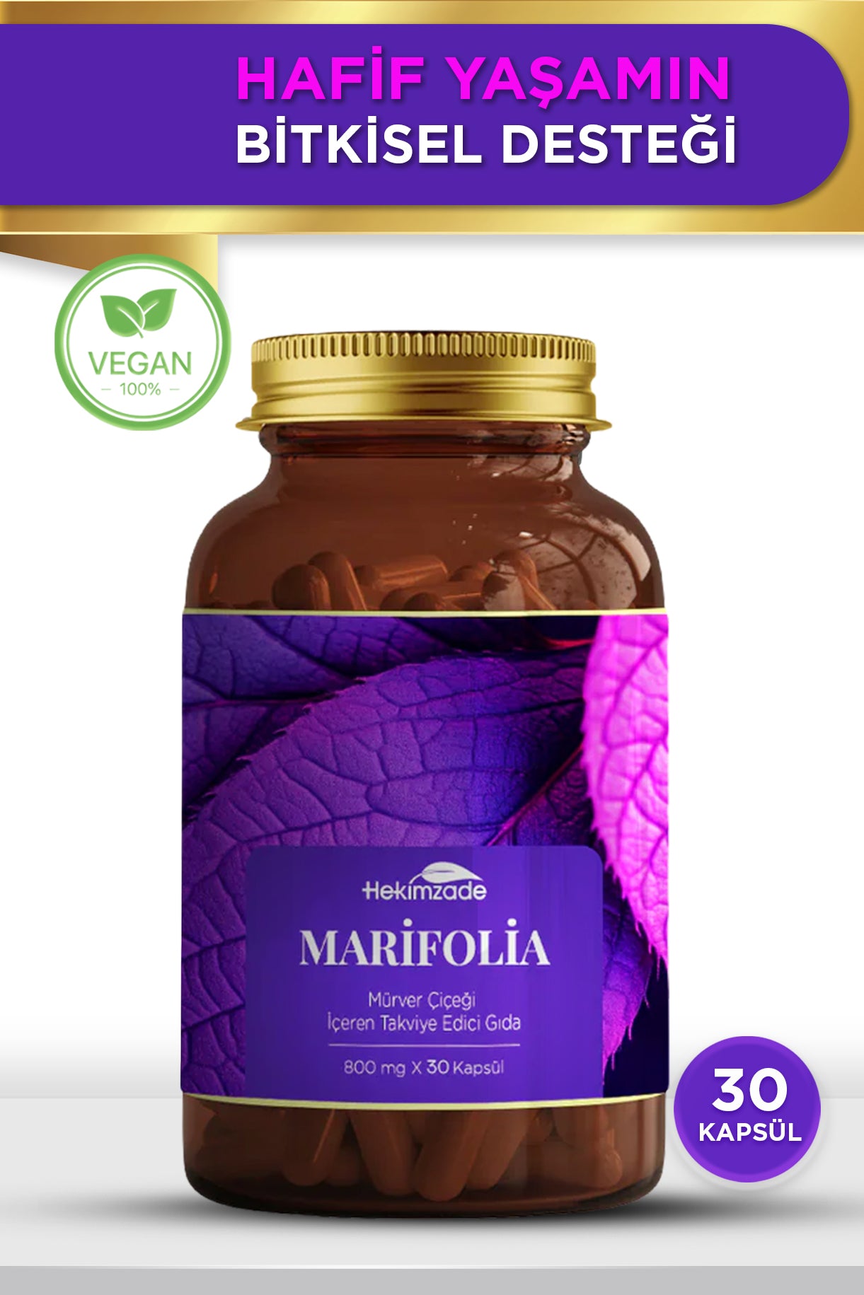 Marifolia 6 / 30 Capsules 800mg - Food Supplement with Elderberry