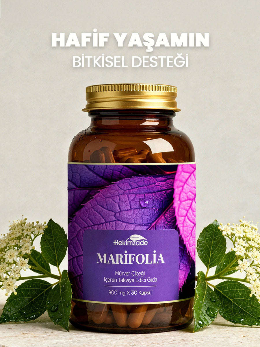 Marifolia 6 / 30 Capsules 800mg - Food Supplement with Elderberry