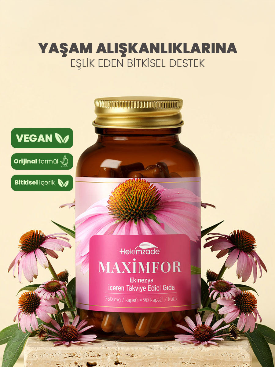 Maximfor 90 Kapsül 750mg - Ekinezya İçeren Takviye Edici Gıda