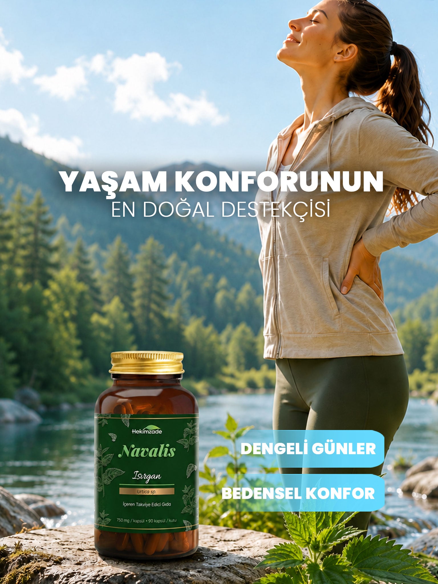 NAVALİS 90 KAPSÜL 750mg - Isırgan Otu İçeren Takviye Edici Gıda