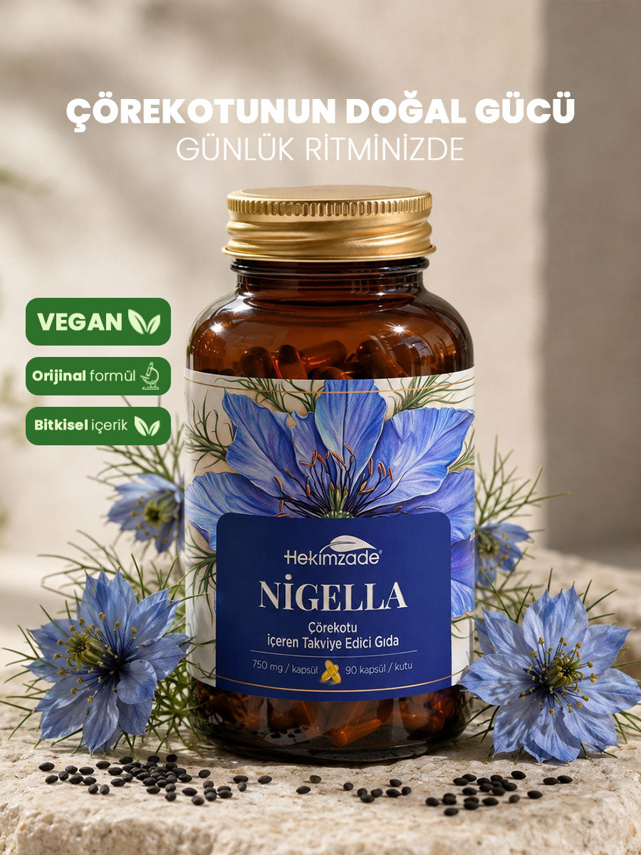NİGELLA Çörek Otu 90 Kapsül 750mg - Takviye Edici Gıda