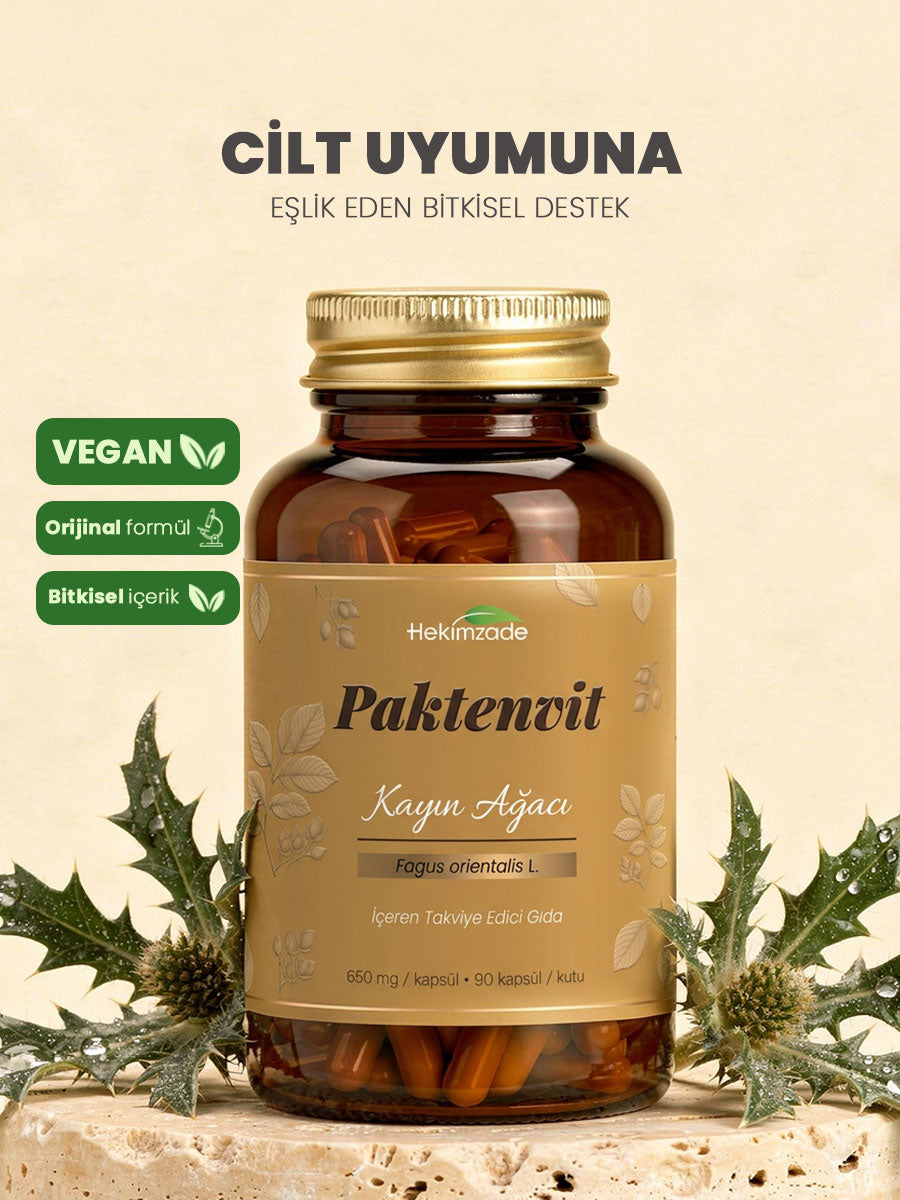 PAKTENVİT 90 KAPSÜL 650mg - Şevketi Bostan İçeren Takviye Edici Gıda