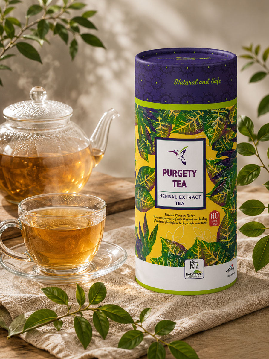PURGETY TEA PAKET ÇAY - Sedir Yaprağı İçeren Bitkisel Karışım 60 Adet (3gr)