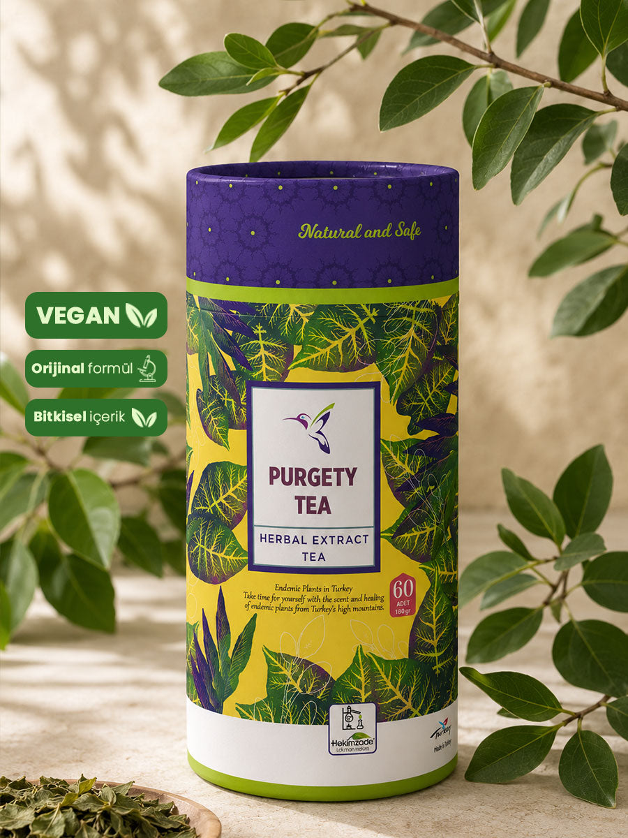 PURGETY TEA PAKET ÇAY - Sedir Yaprağı İçeren Bitkisel Karışım 60 Adet (3gr)