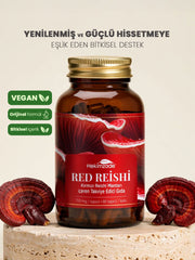 RED REISHI 180 CAPSULES 750mg - Food Supplement Containing Red Reishi Mushrooms