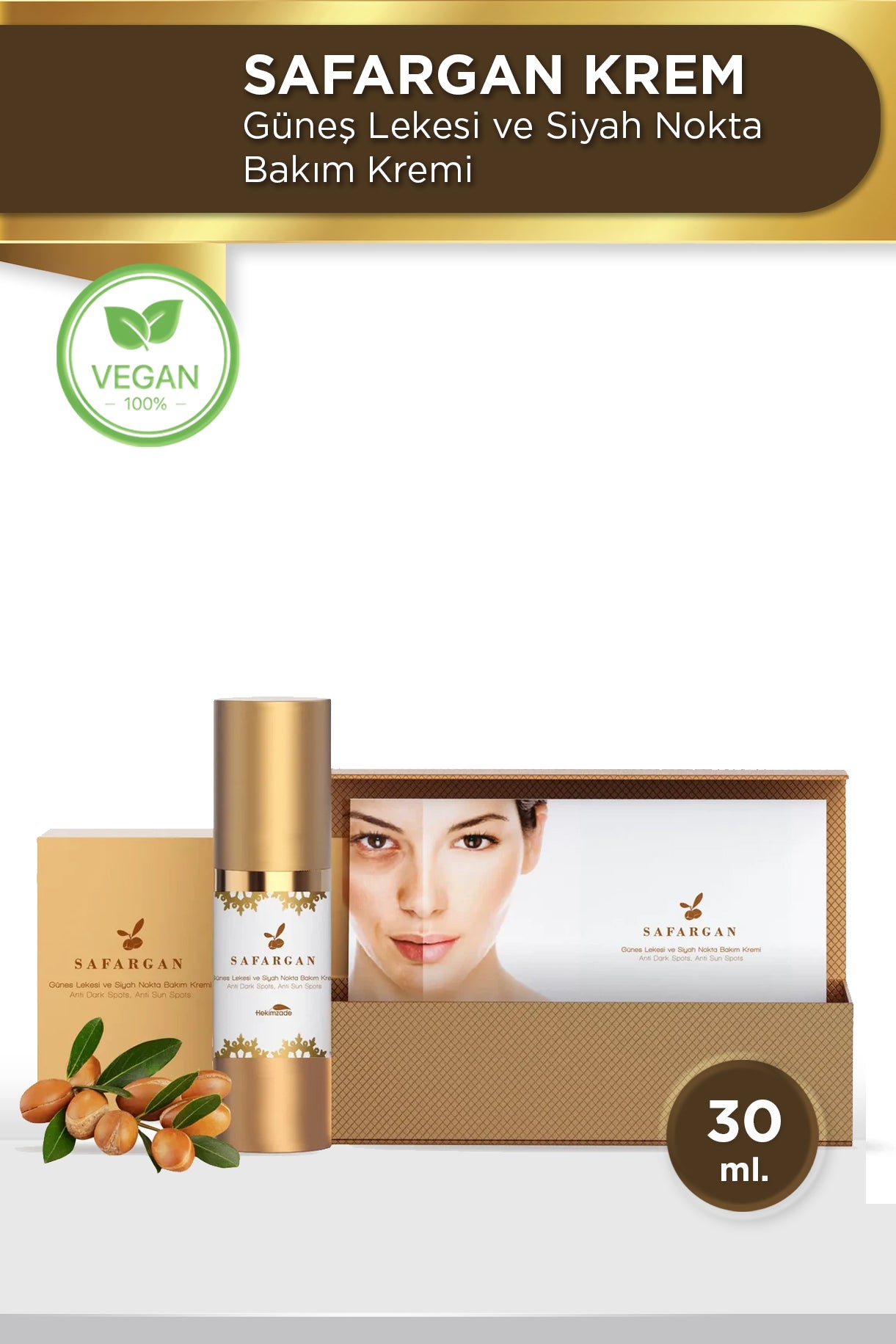 SAFARGAN KREM - Güneş Lekesi Ve Siyah Nokta Bakım Kremi 30ml